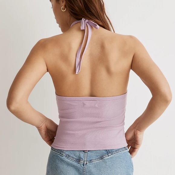 NWT Madewell Ribbed Crop Halter Top - Picture 3 of 4